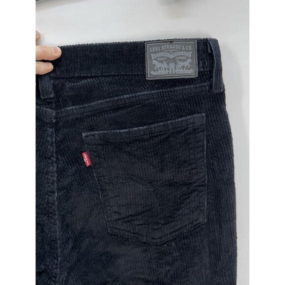 Levis 721 Corduroy Jeans Women's 33x30 Black Skinny High Rise Stretch Pants EUC - Picture 5 of 11